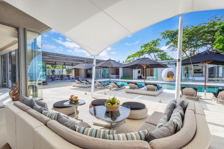 Villa Tievoli Luxus Ferienhaus Phuket Am Strand Mieten Lounge Area