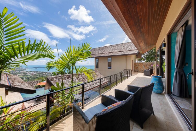 Villa Tiga Luxus Ferienhaus Koh Samui Mit Pool Mieten Balkon
