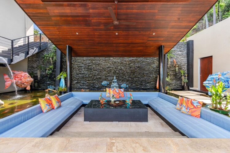 Villa Tiga Luxus Ferienhaus Koh Samui Mit Pool Mieten Lounge Area