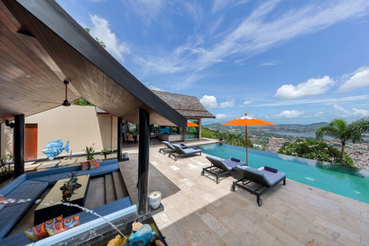 Villa Tiga Luxus Ferienhaus Koh Samui Mit Pool Mieten Poolterrasse