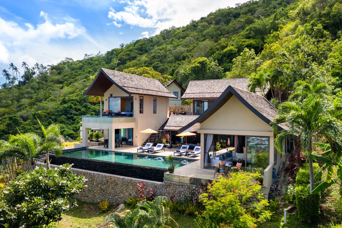 Villa Tiga Luxus Ferienvilla Koh Samui Mit Pool Mieten Außenansicht