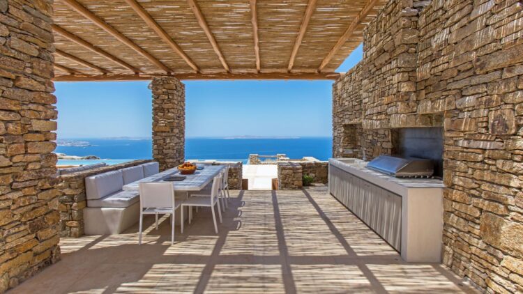 Villa Tinos Luxus Ferienhaus Mykonos Mit Pool Mieten Bbq