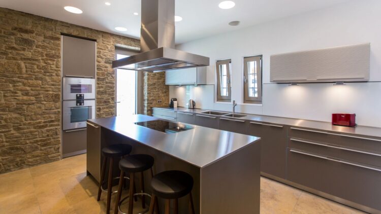 Villa Tinos Luxus Ferienhaus Mykonos Mit Pool Mieten Küche