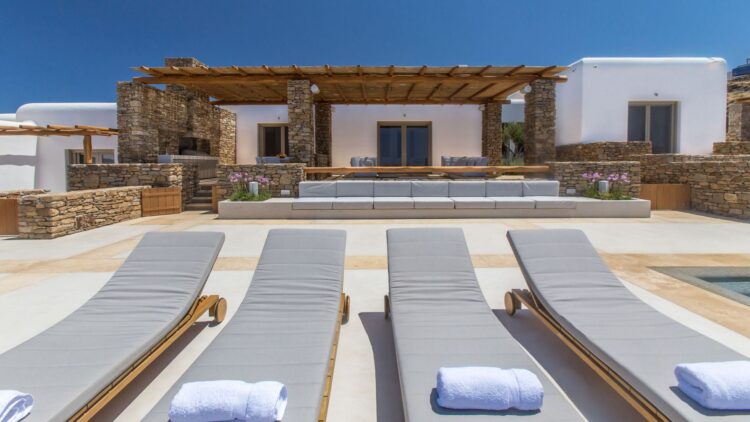 Villa Tinos Luxus Ferienhaus Mykonos Mit Pool Mieten Liegen