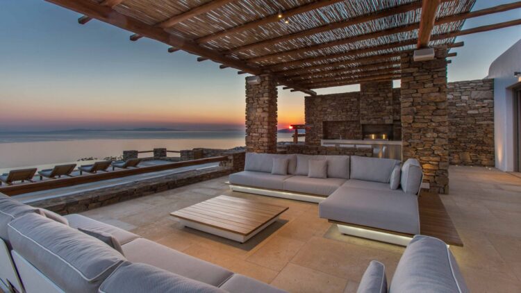 Villa Tinos Luxus Ferienhaus Mykonos Mit Pool Mieten Lounge