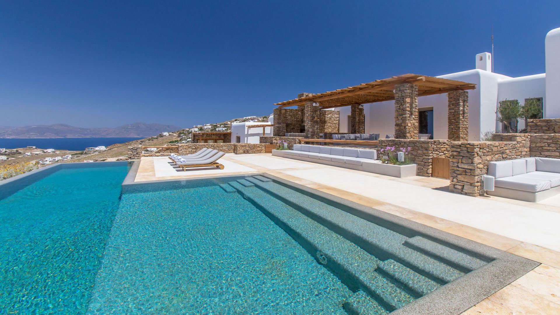 Villa Tinos Luxus Ferienhaus Mykonos Mit Pool Mieten Pool