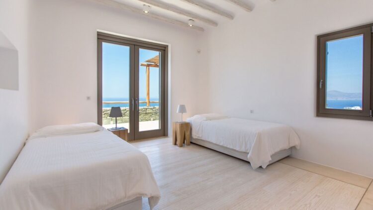 Villa Tinos Luxus Ferienvilla Mykonos Mit Meerblick Mieten Einzelbetten