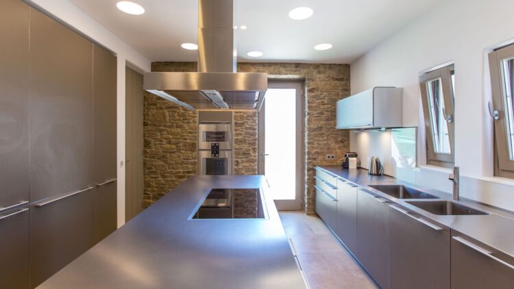 Villa Tinos Luxus Ferienvilla Mykonos Mit Meerblick Mieten Küche