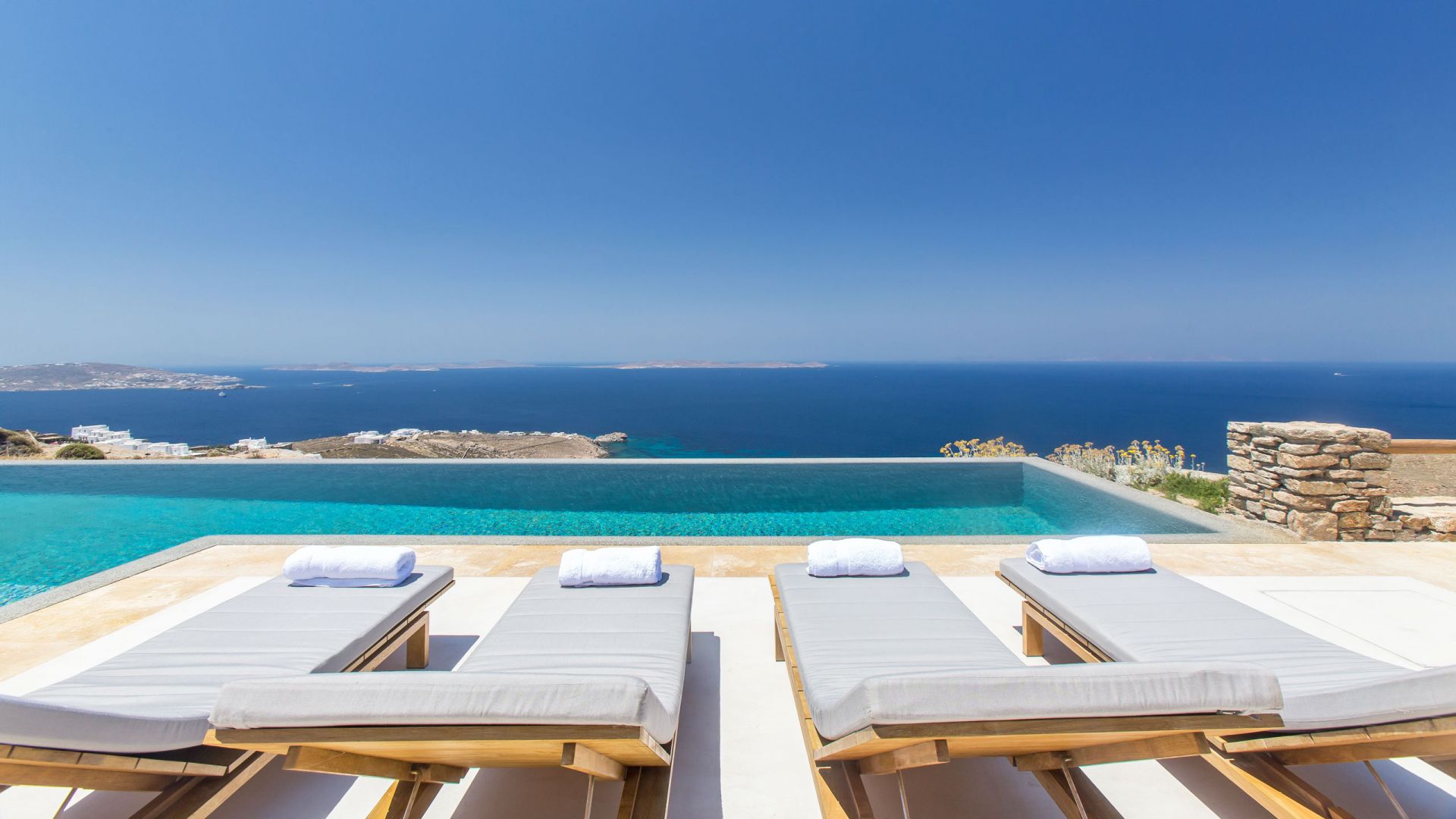 Villa Tinos Luxus Ferienvilla Mykonos Mit Meerblick Mieten Liegen