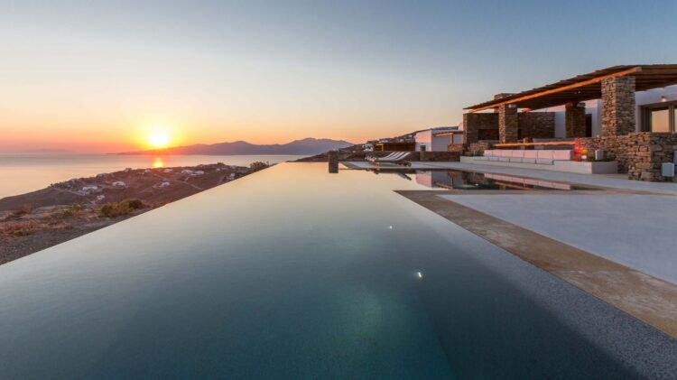 Villa Tinos Luxus Ferienvilla Mykonos Mit Meerblick Mieten Sunset