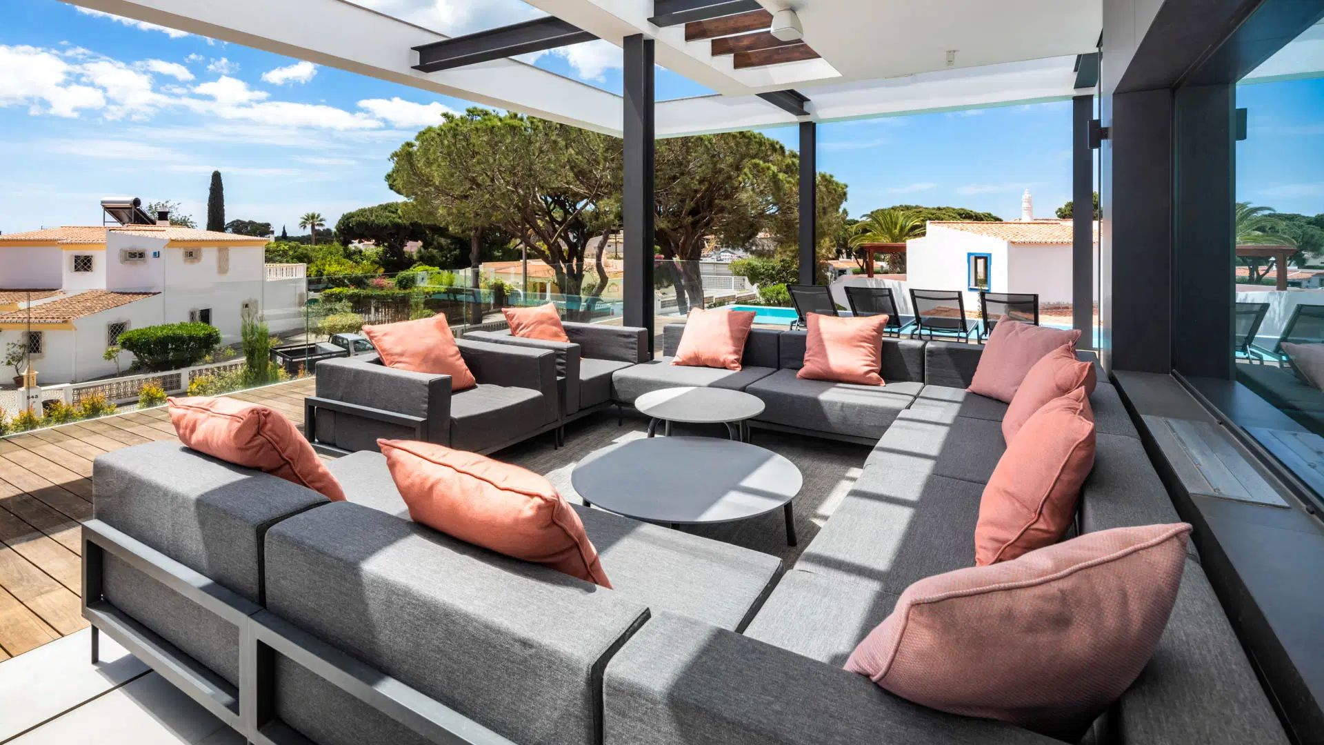 Villa Vale Do Lobo Luxus Ferienhaus Algarve Portugal Mieten Lounge