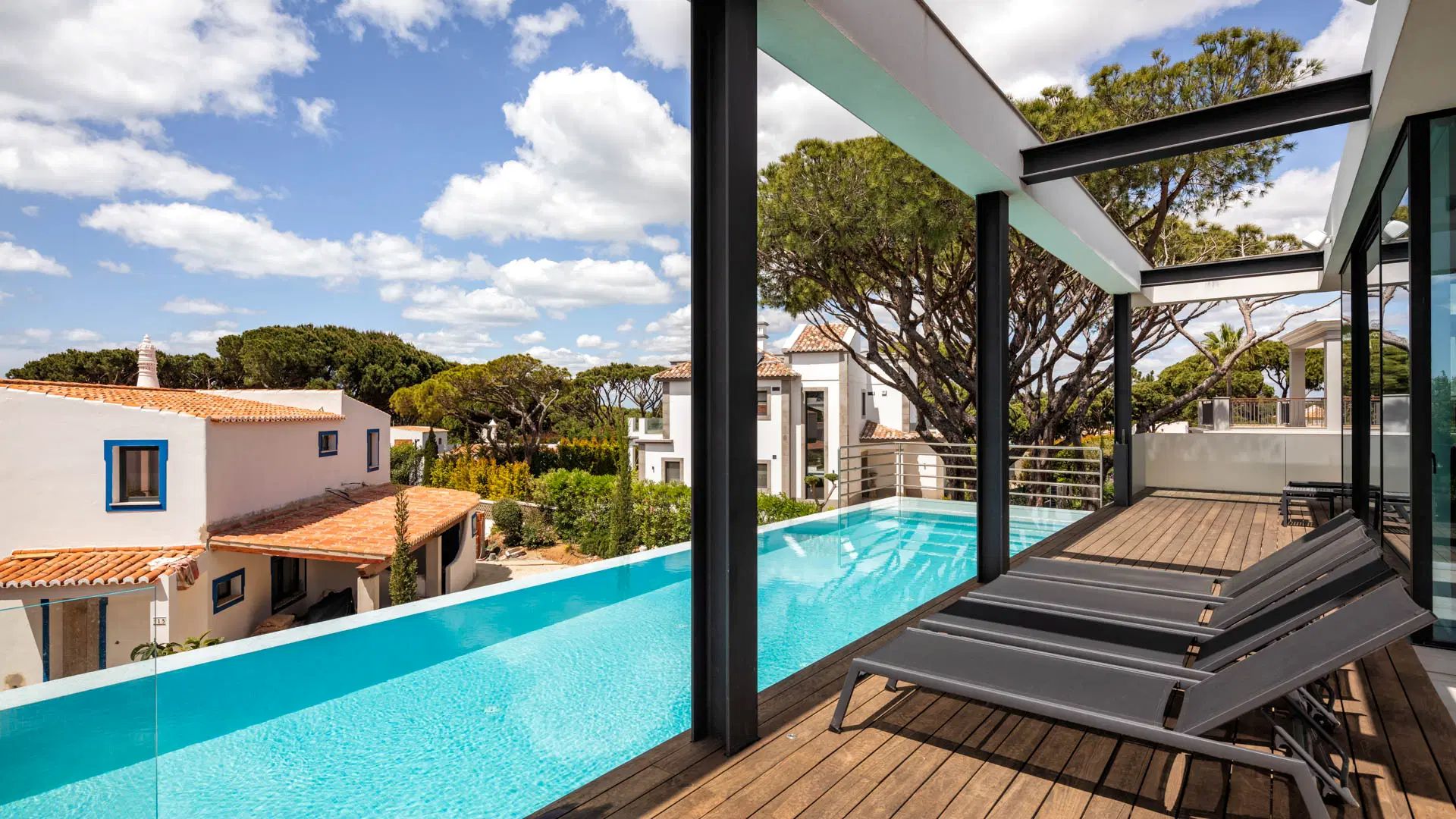 Villa Vale Do Lobo Luxus Ferienhaus Algarve Portugal Mieten Poolterrasse