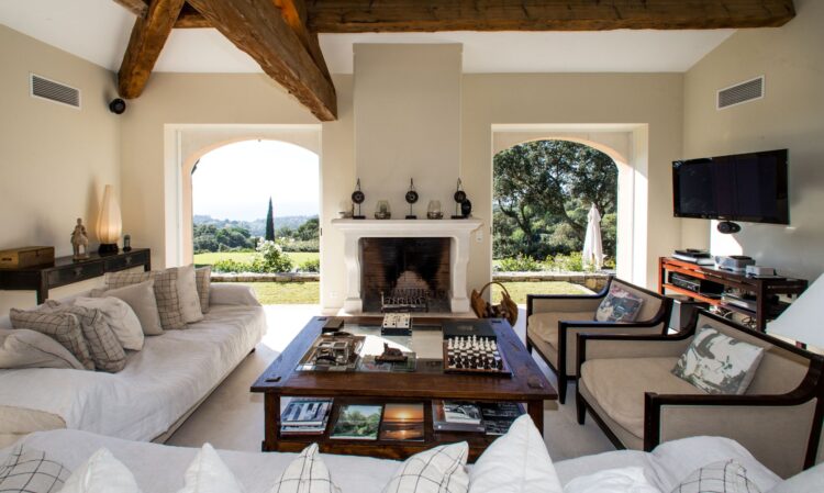Villa Valmer Luxus Ferienhaus Cote D Azur Mieten Wohnbereich