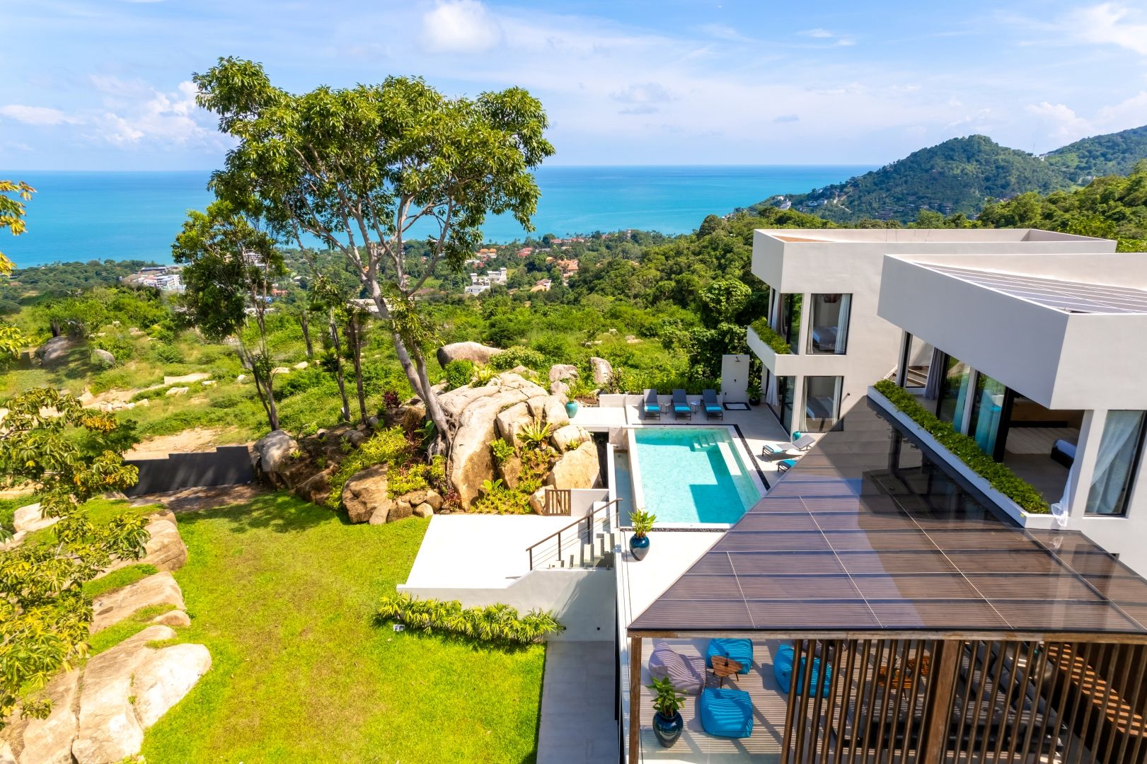 Villa Vida Luxus Ferienhuas Koh Samui Mit Pool Mieten Ausblick