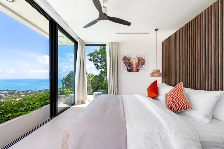 Villa Vida Luxus Ferienhuas Koh Samui Mit Pool Mieten Bett