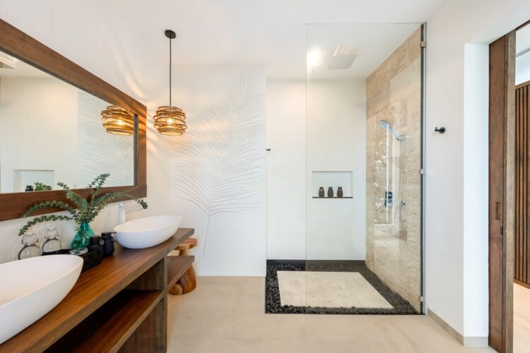 Villa Vida Luxus Ferienhuas Koh Samui Mit Pool Mieten Dusche