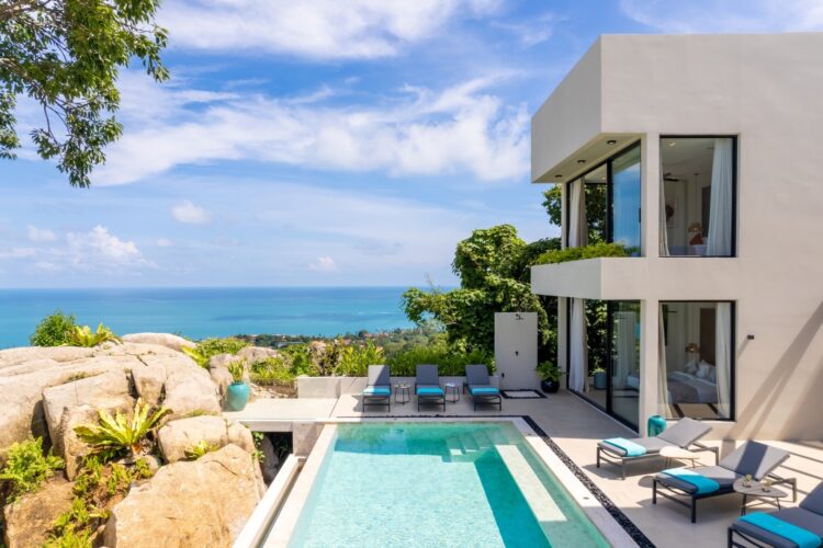 Villa Vida Luxus Ferienhuas Koh Samui Mit Pool Mieten Poolbereich