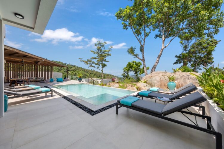 Villa Vida Luxus Ferienhuas Koh Samui Mit Pool Mieten Poolterrasse