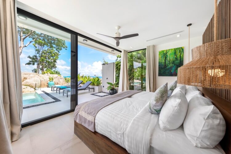 Villa Vida Luxus Ferienhuas Koh Samui Mit Pool Mieten Schlafzimmer