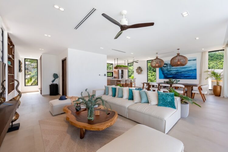 Villa Vida Luxus Ferienhuas Koh Samui Mit Pool Mieten Wohnbereich