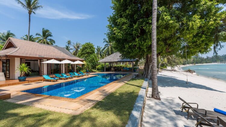 Villa Waimaree Luxus Ferienhaus Koh Samui Am Strand Mieten Poolbereich