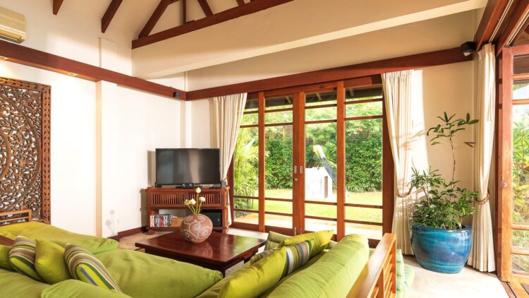 Villa Waimaree Luxus Ferienhaus Koh Samui Am Strand Mieten Wohnzimmer