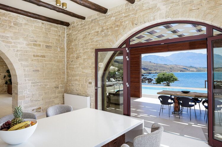 Villa Xenia Luxus Ferienhaus Kreta Am Strand Ausblick