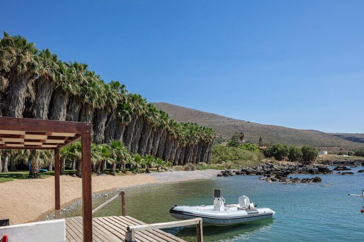 Villa Xenia Luxus Ferienhaus Kreta Am Strand Boot