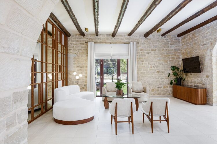 Villa Xenia Luxus Ferienhaus Kreta Am Strand Wohnzimmer
