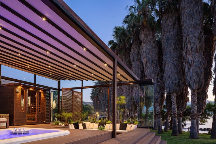 Villa Xenia Luxus Ferienhaus Kreta Am Strand Abends