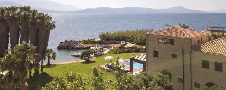 Villa Xenia Luxus Ferienvilla Kreta Am Strand Mieten Außenansicht