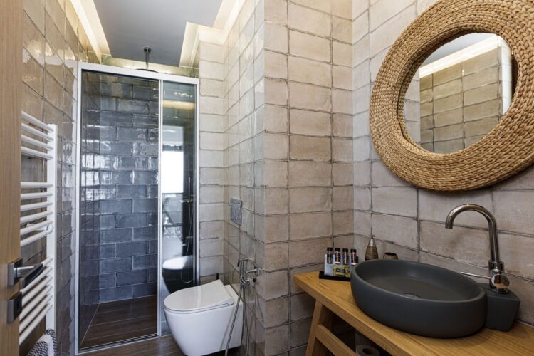 Villa Yara Luxus Ferienhaus Kreta Mieten Dusche
