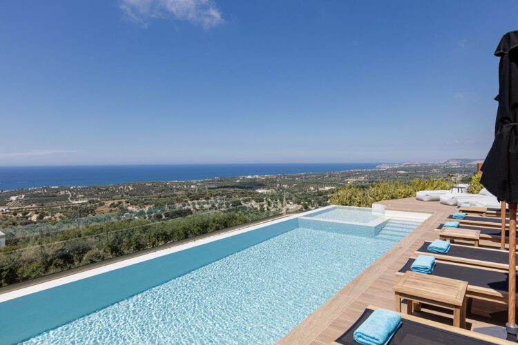 Villa Yara Luxus Ferienhaus Kreta Mieten Poolbereich