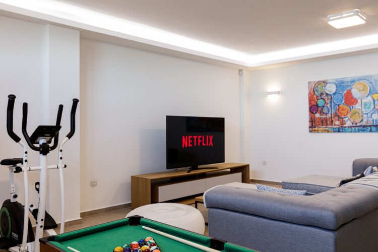 Villa Yara Luxus Ferienhaus Kreta Mieten Tv Room