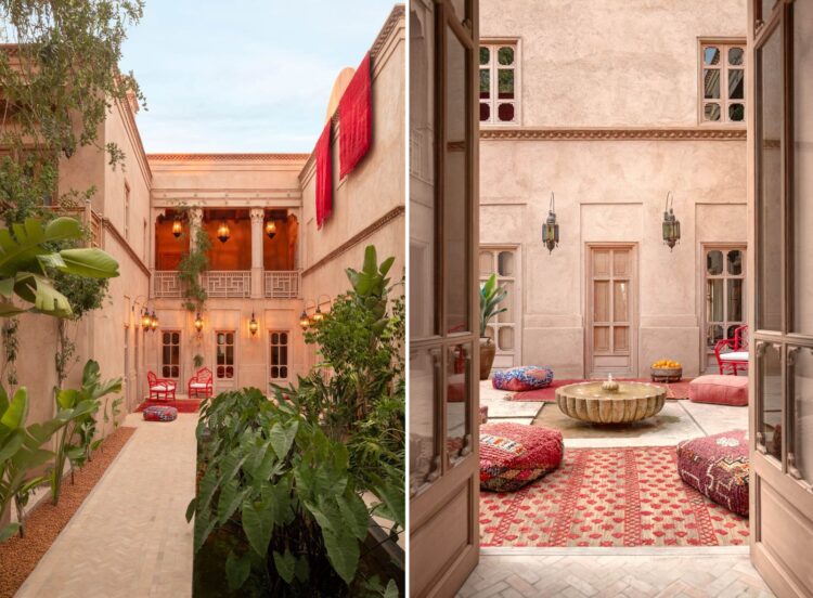 Villa Yasmina Luxus Ferienvilla Marrakesch Mieten Innenhof