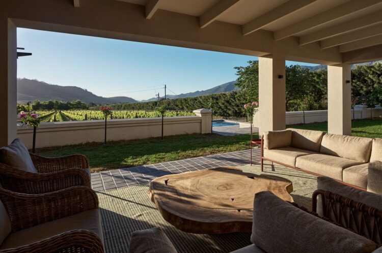 Vinyard Manor House Luxus Ferienhaus Winelands Südafrika Mieten Lounge