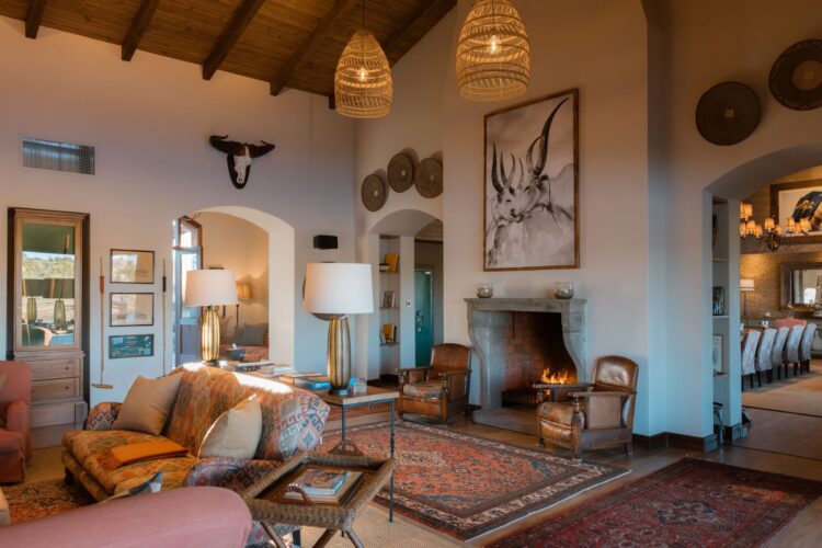 Waldeck Namibia Luxus Safari Lodge Afrika Mieten Kamin