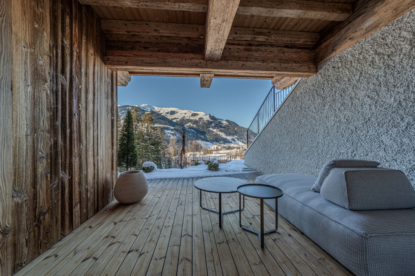 Wellness Chalet Mountain Luxus Ferienhaus Österreich Kitzbühel Mieten Lounge