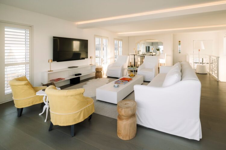 White Ocean House Luxus Ferienvilla Kapstadt Mieten Wohnzimmer