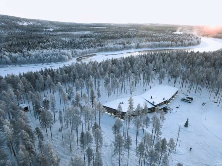 Wilderness Lodge Luxus Ferienhaus Lappland Mieten Landschaft