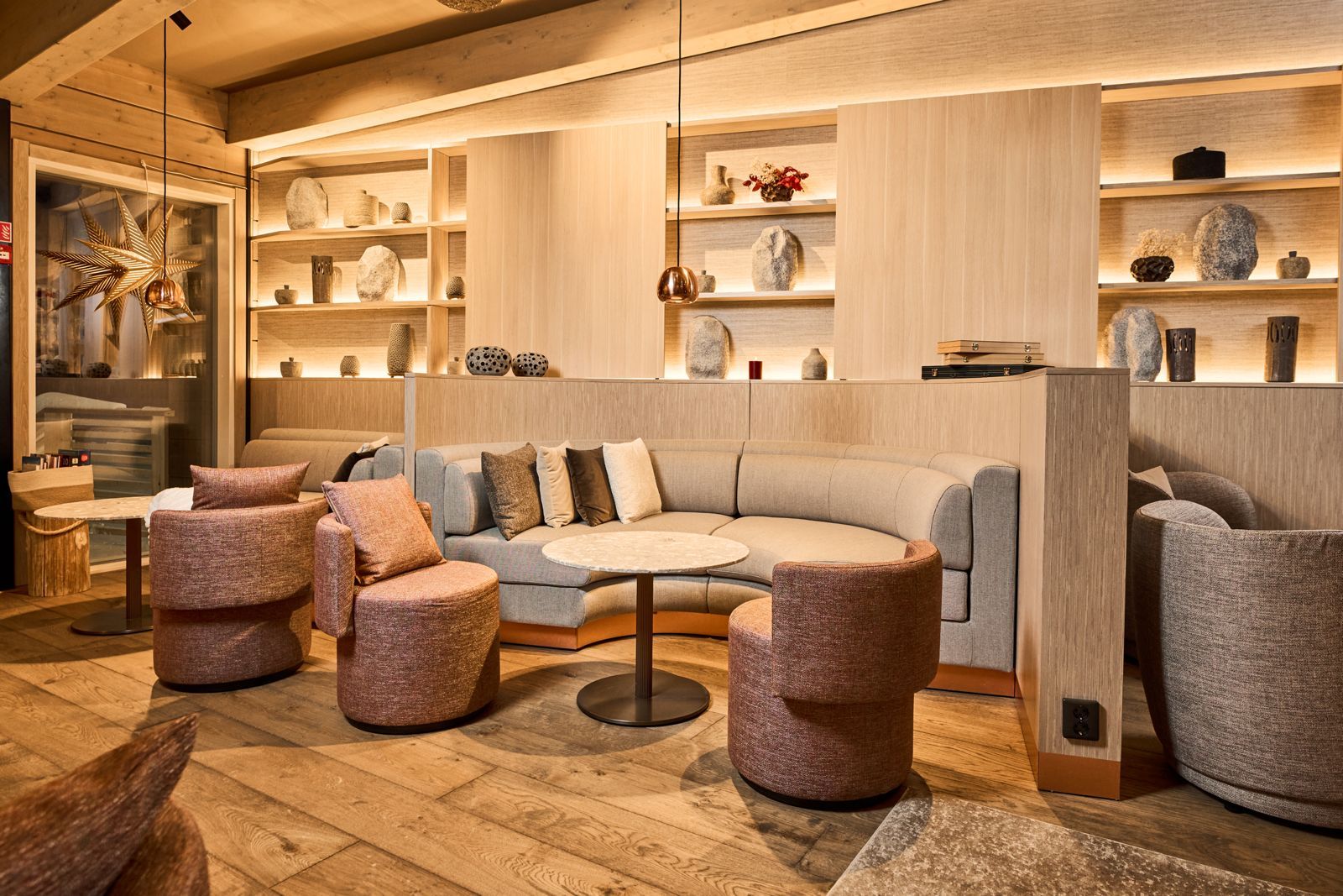 Wilderness Lodge Luxus Ferienhaus Lappland Mieten Lobby