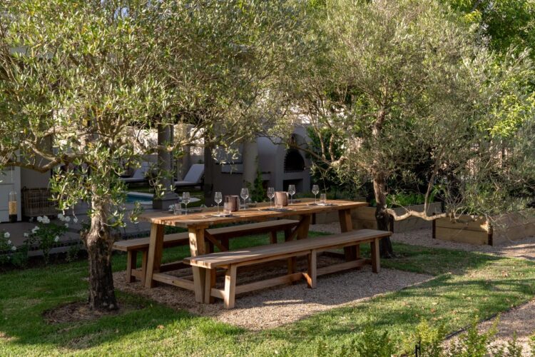 Winelands Escape Luxus Ferienvilla Franschhoek Südafrika Mieten Garten