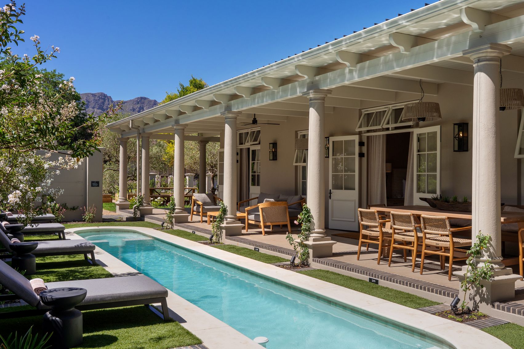 Winelands Escape Luxus Ferienvilla Franschhoek Südafrika Mieten Pool