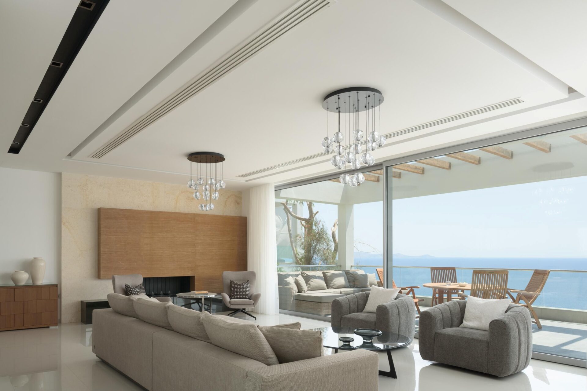 Wohnbereichiconic Sea Villa Luxus Ferienhaus Kreta Mieten Badezimmer