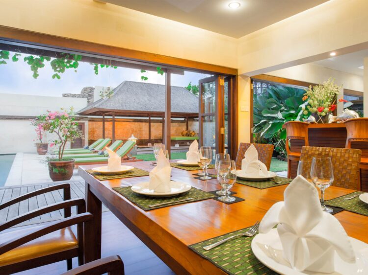 Bayu Gita Ketewel Bali Essbereich Luxusvilla Mieten