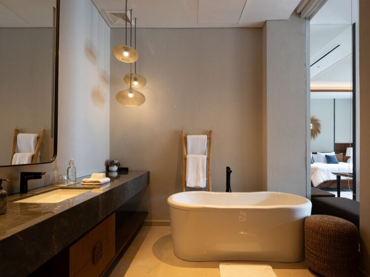 Villa Bie Bali Uluwatu Stilvolles Badezimmer Vermietung