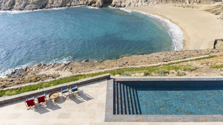 Villa Borealis Mykonos Buchen Designinterieur