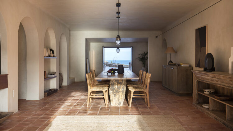 Villa Borealis Mykonos Buchen Essbereich