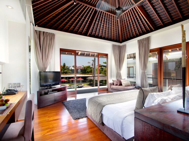 Villa Kalyani Canggu Bali Gastehaus Schlafzimmer Villa Mieten