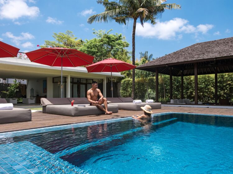 Villa Kalyani Canggu Bali Pool Kinderbereich Villa Mieten